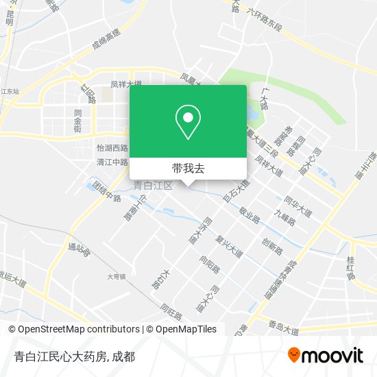 青白江民心大药房地图