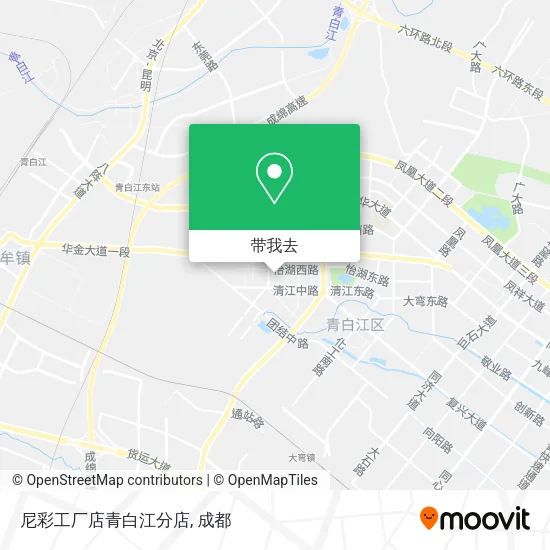 尼彩工厂店青白江分店地图