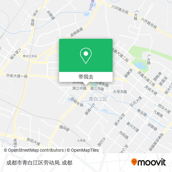 成都市青白江区劳动局地图