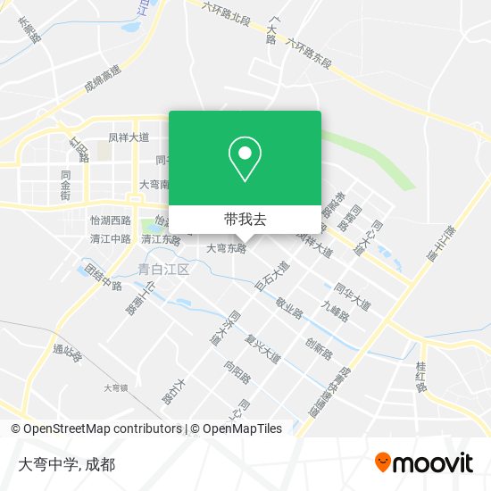 大弯中学地图