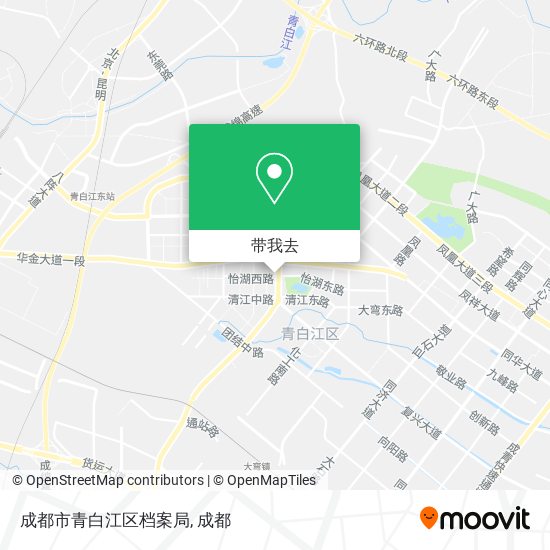 成都市青白江区档案局地图