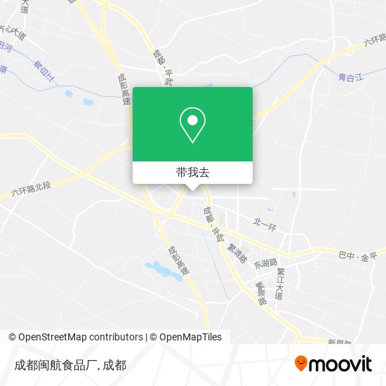成都闽航食品厂地图