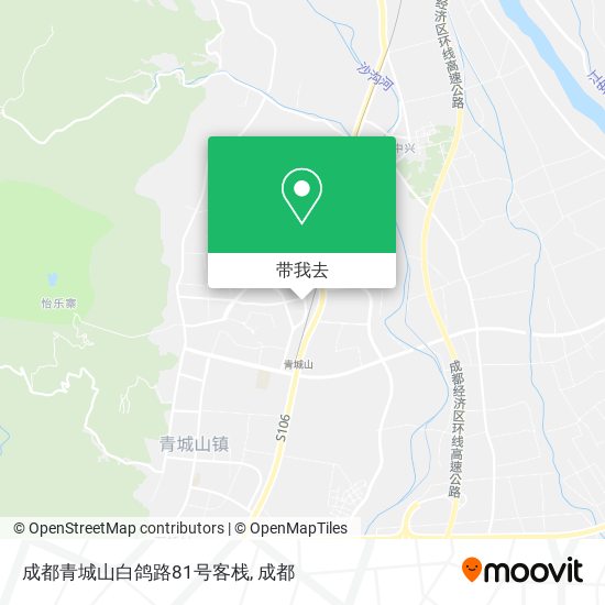 成都青城山白鸽路81号客栈地图