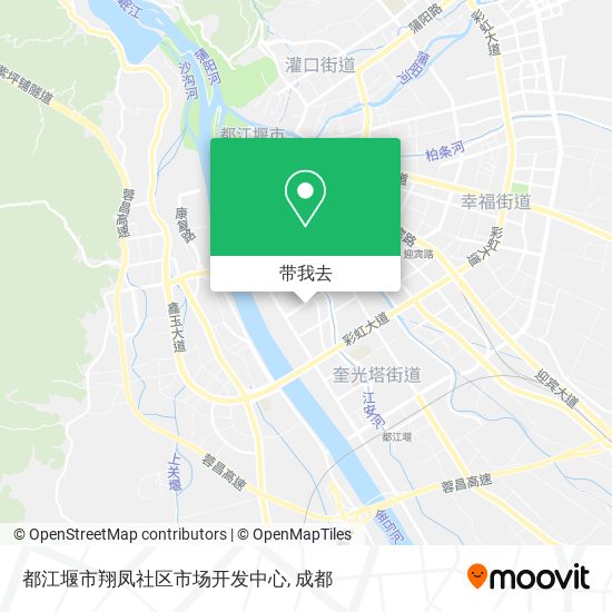 都江堰市翔凤社区市场开发中心地图