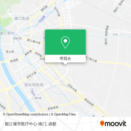 都江堰市医疗中心-南门地图