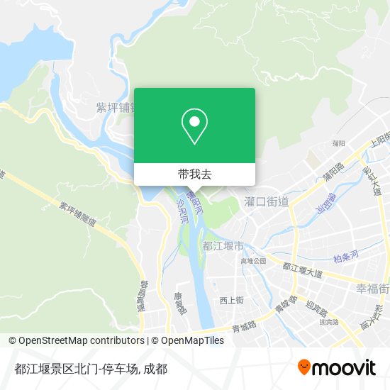 都江堰景区北门-停车场地图