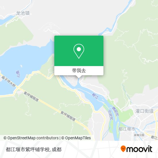 都江堰市紫坪铺学校地图