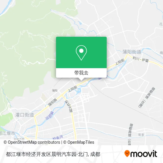 都江堰市经济开发区晨明汽车园-北门地图