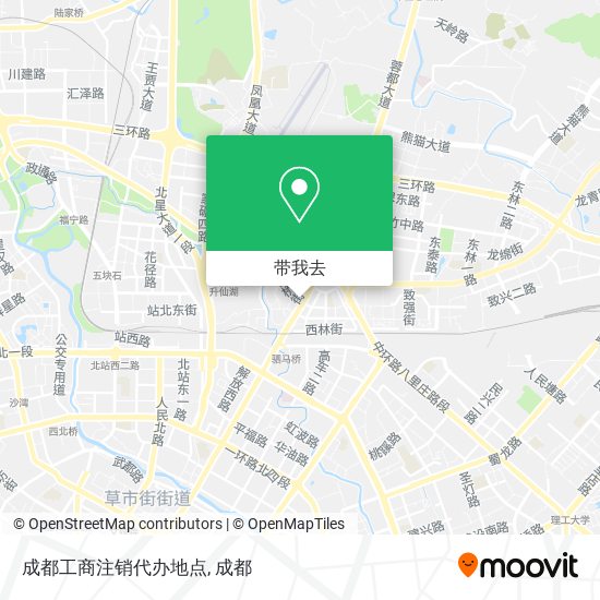 成都工商注销代办地点地图