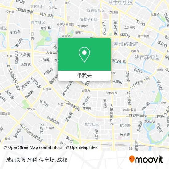 成都新桥牙科-停车场地图