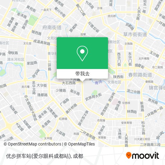 优步拼车站(爱尔眼科成都站)地图
