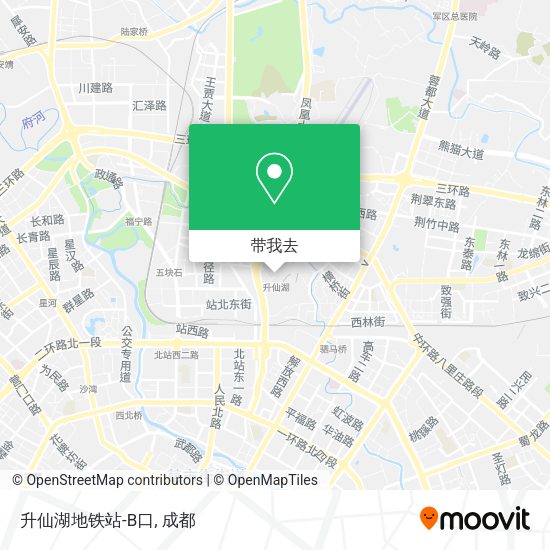 升仙湖地铁站-B口地图