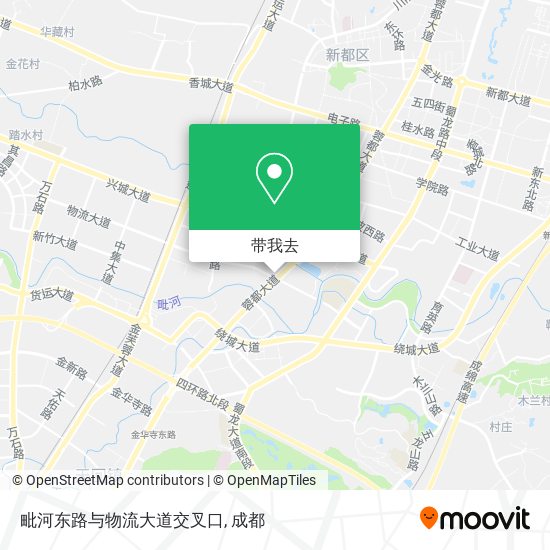 毗河东路与物流大道交叉口地图