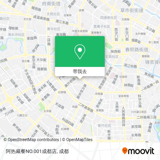 阿热藏餐NO.001成都店地图