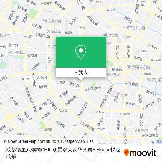 成都锦里武侯祠CHIC观景双人豪华套房Y.House悦屋地图