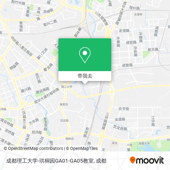 成都理工大学-珙桐园GA01-GA05教室地图