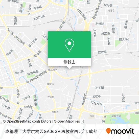 成都理工大学珙桐园GA06GA09教室西北门地图