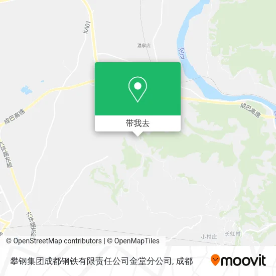 攀钢集团成都钢铁有限责任公司金堂分公司地图