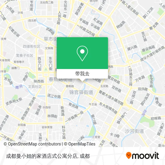 成都曼小姐的家酒店式公寓分店地图