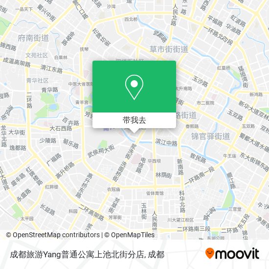 成都旅游Yang普通公寓上池北街分店地图