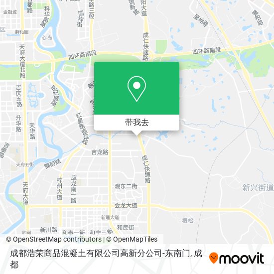 成都浩荣商品混凝土有限公司高新分公司-东南门地图