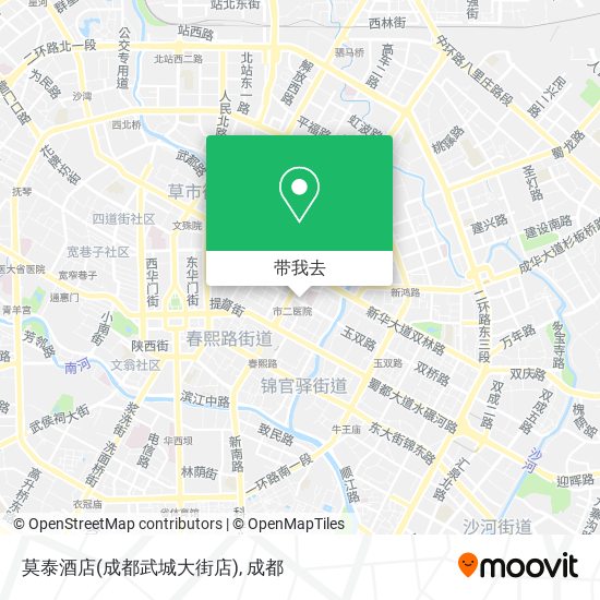 莫泰酒店(成都武城大街店)地图