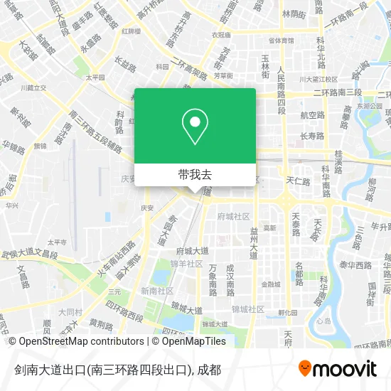 剑南大道出口(南三环路四段出口)地图