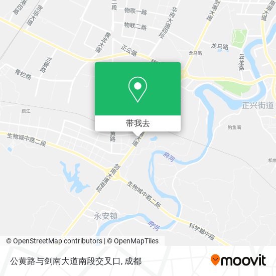 公黄路与剑南大道南段交叉口地图