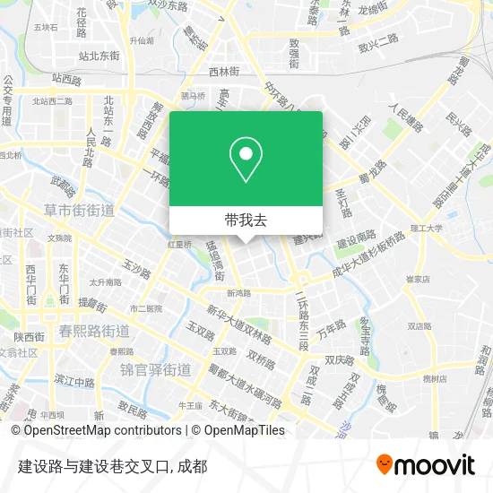 建设路与建设巷交叉口地图