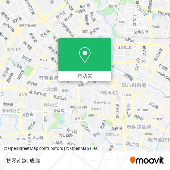 抚琴南路地图