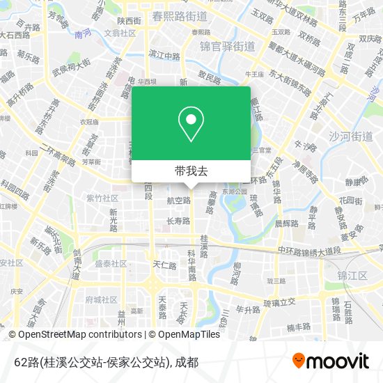 62路(桂溪公交站-侯家公交站)地图