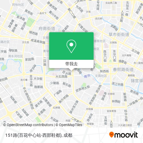 151路(百花中心站-西部鞋都)地图