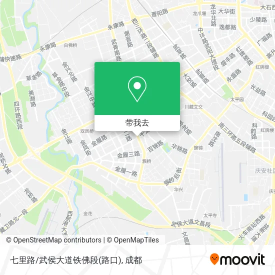 七里路/武侯大道铁佛段(路口)地图