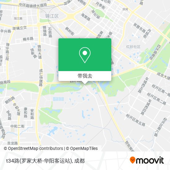 t34路(罗家大桥-华阳客运站)地图