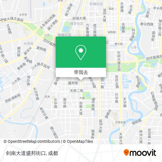 剑南大道盛邦街口地图