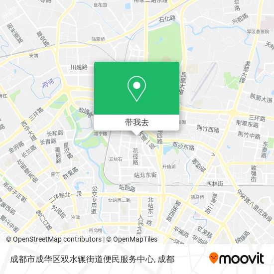 成都市成华区双水辗街道便民服务中心地图