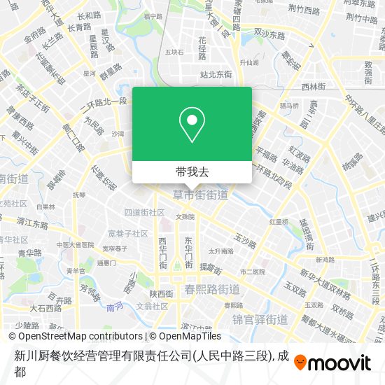 新川厨餐饮经营管理有限责任公司(人民中路三段)地图