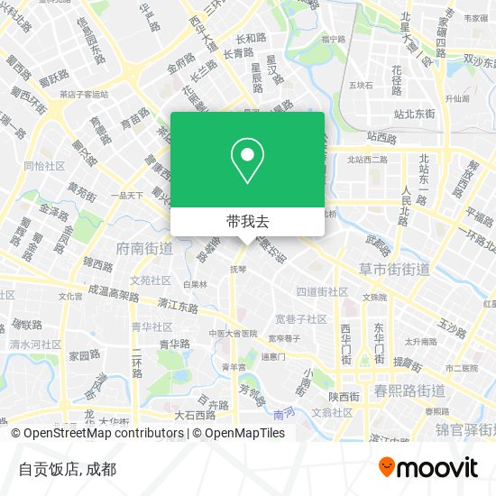自贡饭店地图