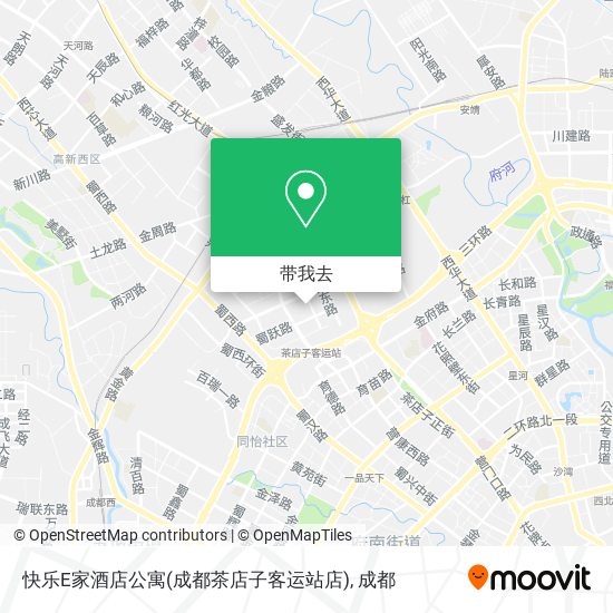 快乐E家酒店公寓(成都茶店子客运站店)地图