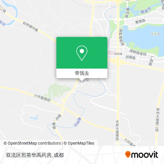 双流区煎茶华禹药房地图