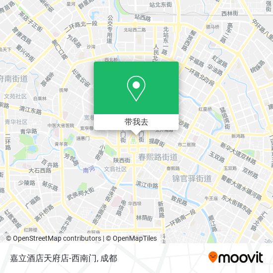 嘉立酒店天府店-西南门地图