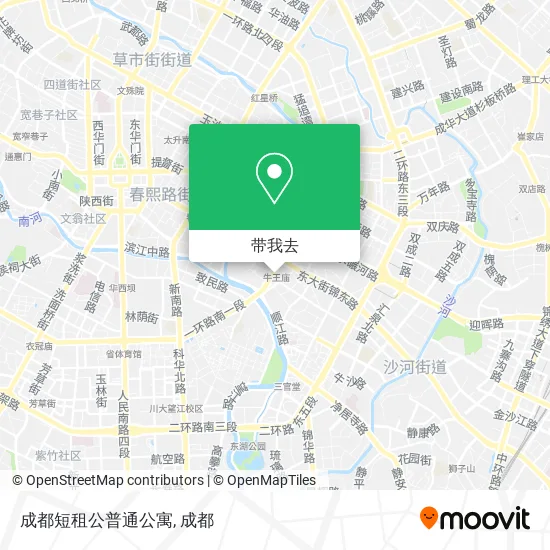 成都短租公普通公寓地图