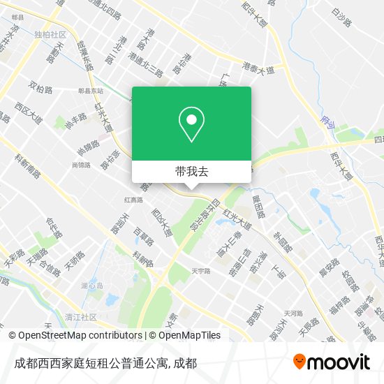 成都西西家庭短租公普通公寓地图