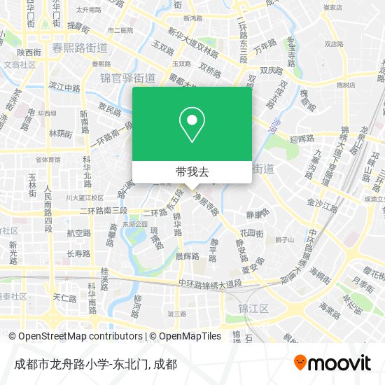 成都市龙舟路小学-东北门地图