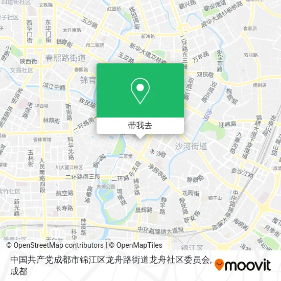 中国共产党成都市锦江区龙舟路街道龙舟社区委员会地图