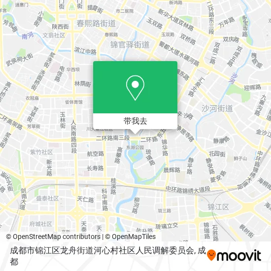 成都市锦江区龙舟街道河心村社区人民调解委员会地图