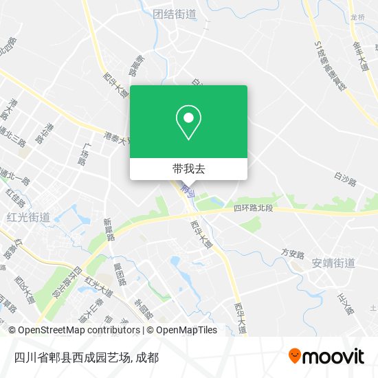 四川省郫县西成园艺场地图