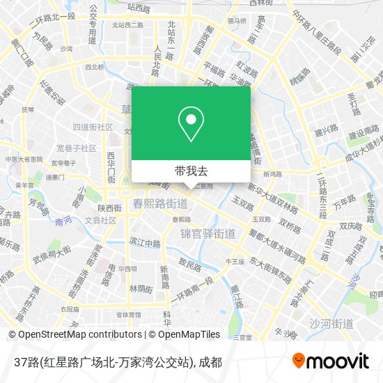 37路(红星路广场北-万家湾公交站)地图