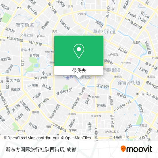 新东方国际旅行社陕西街店地图