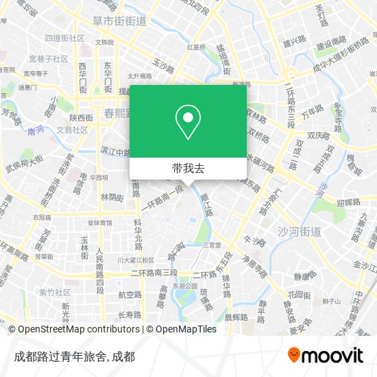 成都路过青年旅舍地图